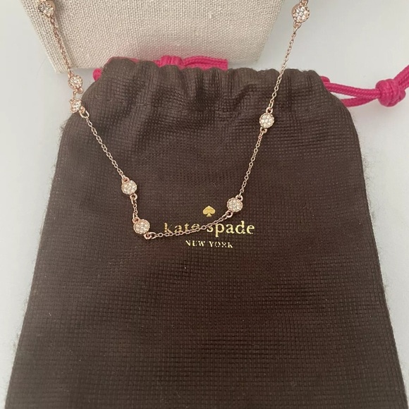 Kate Spade Gatsby Dot Mini Scatter Necklace- Rose Gold - Picture 4 of 7
